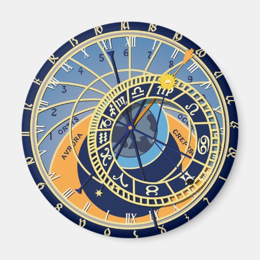 Prague Astrological Clock Magneet (Voorkant)