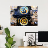 Prague Astronomical Clock Photo Poster (Thuiskantoor)