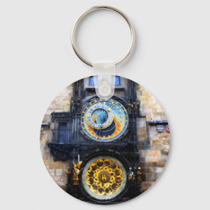 Prague Astronomical Clock Photo Sleutelhanger