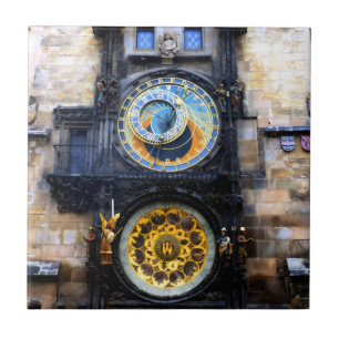 Prague Astronomical Clock Photo Tegeltje