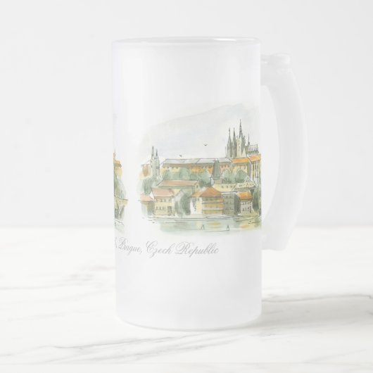 Prague Castle Frosted Mok (Voorkant rechts)