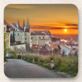 Prague Castle in the Morning Hard Plastic Coaster Bier Onderzetter