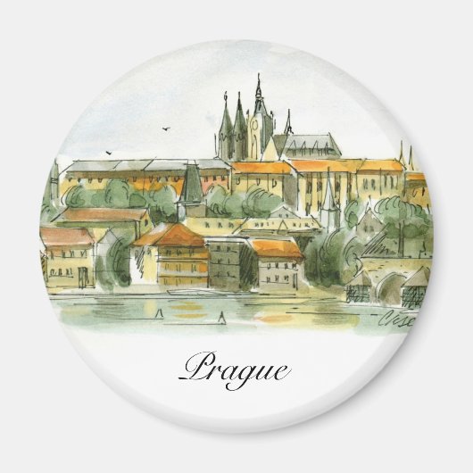 Prague Castle magnet Magneet (Voorkant)