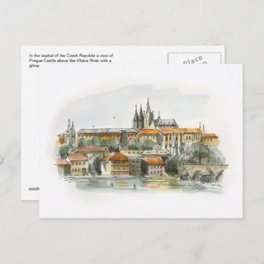 Prague Castle-postkaart Briefkaart (Voorkant / Achterkant)