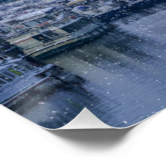 Prague Castle Winter Wonderland Perfect Poster (Hoek)