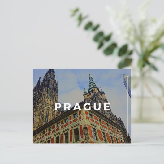 Prague Cathedraal Briefkaart (Staand voorkant)