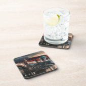 Prague Charles Bridge Night Hard Plastic Coaster Bier Onderzetter (Rechterzijde)