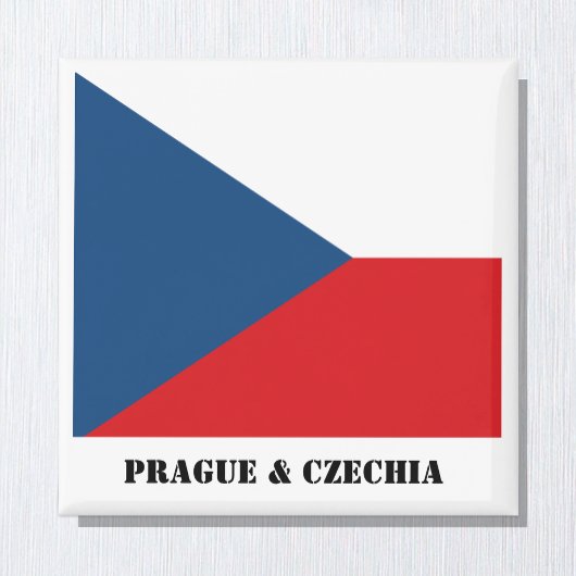 Prague et République tchèque, aimant du drapeau tc