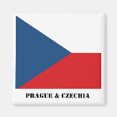 Prague et République tchèque, aimant du drapeau tc (Devant)