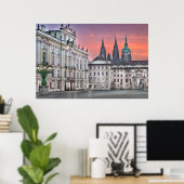 Prague - Hradcanske Poster du matin du Carré (Bureau à domicile)