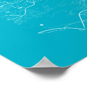 Prague Light Blue City Map Poster (Hoek)