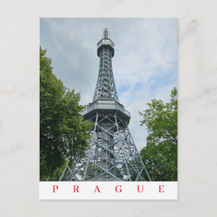 Prague Petrin toren uitzicht ansichtkaart Briefkaart