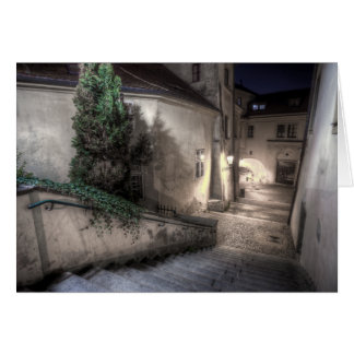 Prague - Radnicke Stairs Down at Night