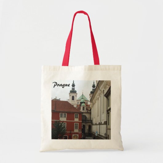 Prague Red White Canvas tas (Voorkant)