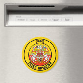 Prague Round Emblem Magneet (Insitu (Vaatwasser))