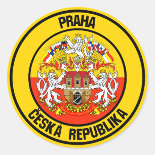 Prague Round Emblem Ronde Sticker
