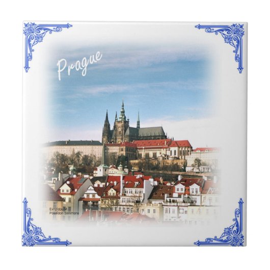 Prague stad Tsjechische Republiek Tegeltje (Voorkant)