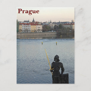 Prague standbeeld Briefkaart