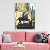 Prague standbeeld canvas afdruk (Insitu (Woonkamer))