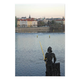 Prague standbeeld foto afdruk