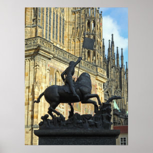 Prague standbeeld poster