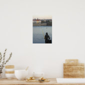 Prague standbeeld poster (Keuken)