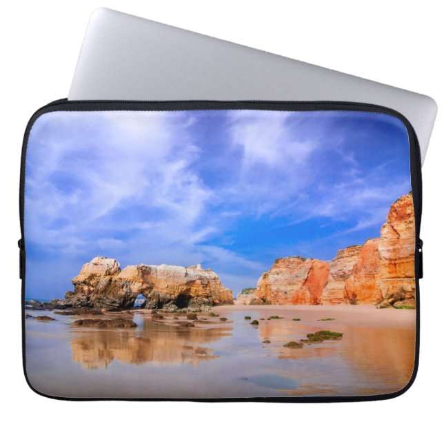 Praia da rocha Portugal Laptop Sleeve (Voorkant)