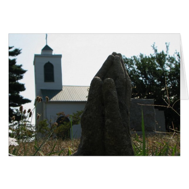 Praiende handen in de kerk (Voorkant Horizontaal)