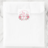 Praiende handen met Rosary en Roses Square St Vierkante Sticker (Tas)