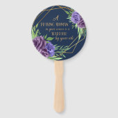 Praiende vrouw (Midnight Blue) Handwaaier (Voorkant)