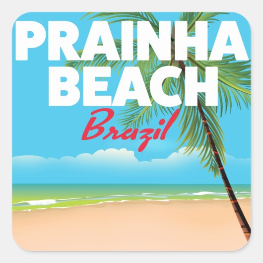 Prainha-strand Brazilië Vierkante Sticker (Voorkant)