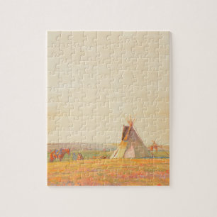 Prairie Avond door Maynard Dixon Legpuzzel
