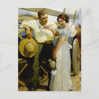 “Prairie Couple and Wagon” door NC Wyeth Briefkaart