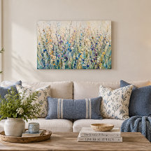 Prairie de fleurs sauvages 36x24 toile tendue sur