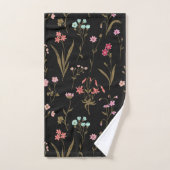 Prairie de fleurs sauvages rustique dessinée à la (Serviette à main)