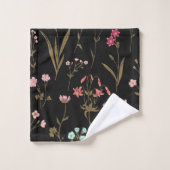 Prairie de fleurs sauvages rustique dessinée à la (Gant de toilette)