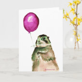 Prairie Dog Ballon Kaart (Gele Bloem)