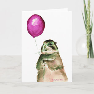 Prairie Dog Balloon Kaart