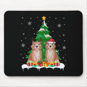 Prairie Dog Kerstboom Lichtjes Kerstman Rendier X Muismat
