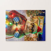 Prairie Dog met kerstlichten Legpuzzel (Horizontaal)