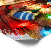 Prairie Dog met kerstlichten Poster (Hoek)