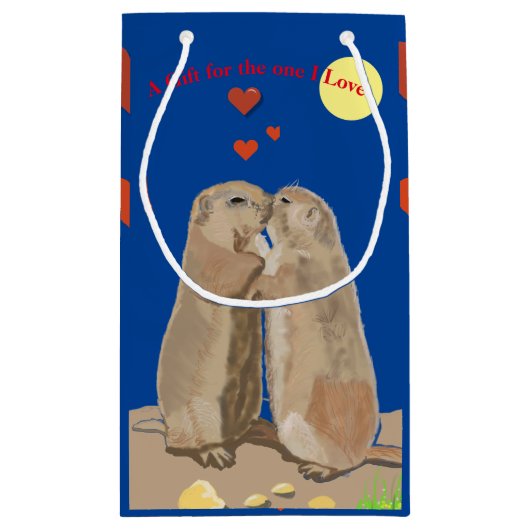 Prairie Dog Valentine’s Day Klein Cadeauzakje (Achterkant)