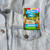 Prairie Dog Verjaardagsfeestje Button (Insitu)