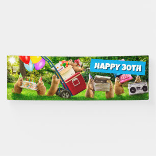 Prairie Dog Verjaardagsfeestje Spandoek
