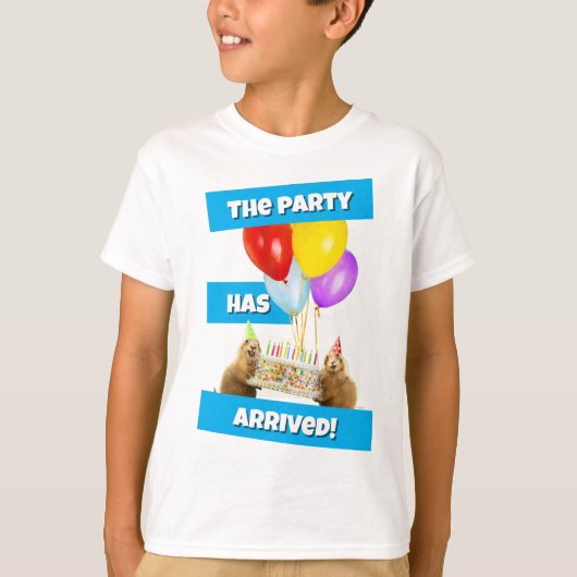Prairie Dog Verjaardagsfeestje T-shirt (Voorkant)