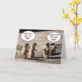 Prairie Dog Wenskaart Kaart (Gele Bloem)