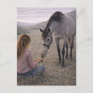 Prairie Douce Art Équestre Carte Postale