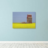 Prairie Elevator Landscape Stretch Canvas Afdrukke (Insitu (Houten vloer))