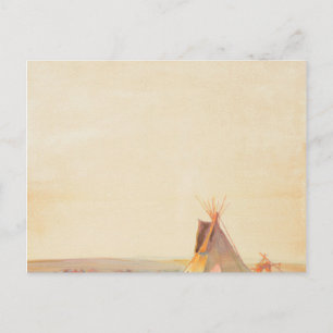 Prairie Evening, 1919, door Maynard Dixon Briefkaart