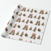 Prairie Kerst Wrapping Papier (kies kleur) (Uitgerold)